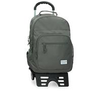 Movom Always on The Move Zaino scuola doppio scomparto con carrello verde 31 x 42 x 13 cm Poliestere