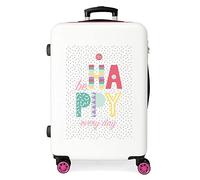 MOVOM Be Happy, Valigia Media Rigida 68cm Ragazza, Multicolore, 45x68x26 Centimeterss