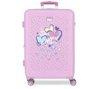 Movom Best Wishes Lilla Valigia Media 46x65x23 cm Rigido ABS Lucchetto a Combinazione Laterale 56L 3.1kg 4 Doppie Ruote