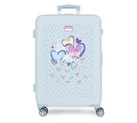 Movom Best Wishes Valigia media blu 46 x 65 x 23 cm Rigido 3 kg Chiusura a combinazione laterale ABS 3 kg 56 L
