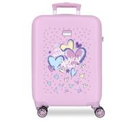 Movom Best Wishes Viola Valigia da Cabina 38x55x20 cm Rigido ABS Lucchetto a Combinazione Laterale 35L 2.5kg 4 Doppie Ruote