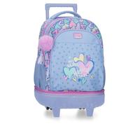Movom Best Wishes Zaino Compact Rimovibile 2 Ruote Lilla 32x45x21 cm Poliestere 30,2L