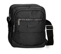 Movom Buster Borsa a tracolla portatile Due scomparti nero 22x27x10 cm Poliestere con dettagli in pelle sintetica by Joumma Bags, Nero, Borsa a tracolla portatile a due scomparti