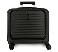 MOVOM Dayton Valigia da cabina nera rigida ABS Chiusura TSA 39,2L 3,14 kg 4 ruote doppie bagaglio a mano realizzato in ABS, un materiale leggero e resistente. Joumma Bags, Nero, Valigia pilota