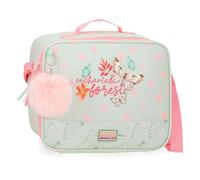 MOVOM Enchanted Forest Borsa a tracolla per Alimenti termico Verde 25x21x11 cm Poliestere, Verde, 25x21x11 cms, Tracolla porta alimenti termica