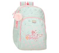 MOVOM Enchanted Forest Zaino Scuola Adattabile a Carrello Verde 33 x 46 x 17 cm Poliestere 25,81 L, Verde, 33x46x17 cms, Zaino scuola adattabile a carrello