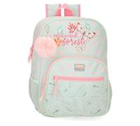 MOVOM Enchanted Forest Zaino Scuola Verde 30 x 38 x 12 cm Poliestere 13,68 L, Verde, 30x38x12 cms, Zaino scuola