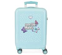 MOVOM Enso Save the Planet Trolley cabina Verde 38x55x20 cm Rigida ABS Chiusura a combinazione numerica 34L 2,6Kgs 4 doppie ruote Bagaglio a mano