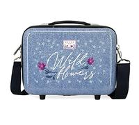 Movom Fiori di campo Borsa da toilette adattabile con tracolla blu 29x21x15 cm Poliestere rigido 9,14 L 0,6 kg