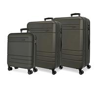 MOVOM Galaxy Cabin - Set di valigie, in ABS, un materiale resistente e leggero, serratura laterale a combinazione sulla valigia per viaggiare in sicurezza, Nero/Bianco, 40 x 55 x 20 cm, 48 x 68 x 27