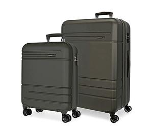 MOVOM Galaxy Cabin Suitcase, Suitcase Set, Made of ABS, a Strong and Lightweight Material, Side Combination Lock on Suitcase for Safe Travel, grigio, 40 x 55 x 20 cm; 48 x 68 x 27 cm, Set 2 valigie