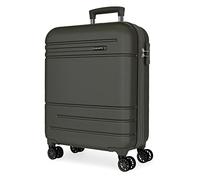 MOVOM Galaxy Valigia da cabina nera 40 x 55 x 20 cm rigida ABS Chiusura a combinazione laterale 37 L 3,08 kg 4 ruote doppie Bagagli a mano, grigio, 20.0 centimeters, Valigia