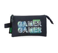 Movom Game Over Astuccio Triplo Nero 22x12x5 cm Poliestere