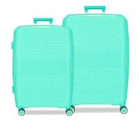 Movom Inari - Set di valigie blu 68/78 cm, rigido 8 kg, chiusura TSA integrata in polipropilene, 8 kg, 189 l, estensibile, blu, Taglia unica, Set di valigie