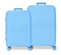 Movom Inari - Set di valigie blu 68/78 cm, rigido 8 kg, chiusura TSA integrata in polipropilene, 8 kg, 189 l, estensibile, blu, Taglia unica, Set di valigie