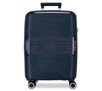 Movom Inari - Valigia da cabina blu, 40 x 55 x 20 cm, rigida polipropilene, chiusura TSA 37 L, 2,68 kg, 4 ruote doppie bagaglio a mano, blu, Valigia cabina
