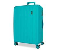 MOVOM Joumma Bags - Valigia da cabina con due scomparti, realizzata in materiale ABS resistente e leggero, 4 ruote girevoli, chiusura a combinazione laterale, turchese, Taglia unica, Valigia media