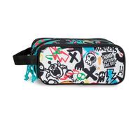MOVOM Monsters Astuccio Triplo Nero 22x10x9 cm Poliestere