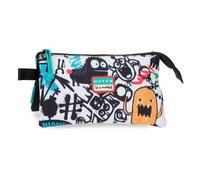 MOVOM Monsters Astuccio Triplo Nero 22x12x5 cm Poliestere