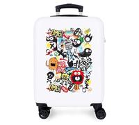 Movom Monsters Valigia da cabina bianca 38 x 55 x 20 cm Rigida 2 kg Chiusura a combinazione laterale ABS 2 kg 34 L Bagaglio a mano