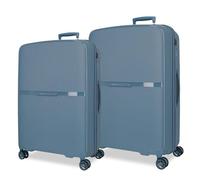 Movom Moon Set di valigie blu 66/76 cm rigido 7,6 kg chiusura TSA integrata in polipropilene 7,6 kg 181,3 L estensibile, blu, Taglia unica, Set di valigie