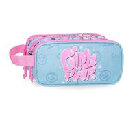 Movom Power Girl Astuccio Triplo Blu 22x10x9 cm Poliestere