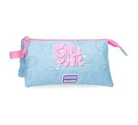 MOVOM Astuccio triplo Power Girl 22x12x5 cm Poliestere Blu