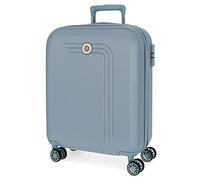 MOVOM Riga, Trolley Estensibile Cabina Unisex Adulto, Azzurro, 40x55x20 cms