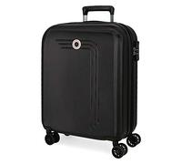 MOVOM Riga, Trolley Estensibile Cabina Unisex Adulto, Nero, 40x55x20 cms