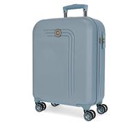 MOVOM Riga, Trolley Rigido Cabina 55m Unisex Adulto, Azzurro, 40x55x20 cms