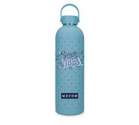 Movom Spring Vibes Bottiglia in acciaio inossidabile blu 7x26,5x7 cm