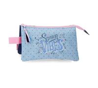 MOVOM Spring Vibes Estuche Triple Marino 22x12x5 cm Poliestere 1,32L