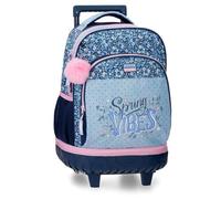 Movom Spring Vibes Zaino Compatto 2 Ruote Blu Navy 32x43x21 cm Poliestere 28.9L