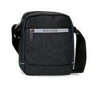 Movom Trimmed Borsa a tracolla piccola nera 15 x 19,5 x 6 cm Poliestere