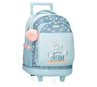 MOVOM Vivere i tuoi sogni zaini, zaini scolastici, zaini per bambini, include pompon decorativo, vari scomparti di Joumma Bags, Verde, Sac à dos à roulettes, Zaino ruote