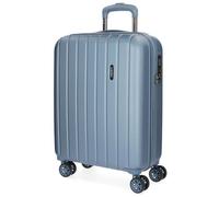 MOVOM Wood Trolley cabina Azzurro 40x55x20 cms Rigida ABS Chiusura TSA 38L 2,9Kgs 4 doppie ruote Bagaglio a mano