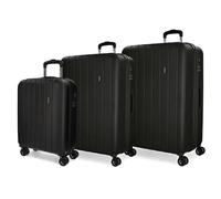 MOVOM Wood, valigia da cabina, bagaglio a mano, interno con due scomparti, realizzata in materiale ABS resistente e leggero, 4 ruote girevoli, lucchetto a combinazione laterale, di Joumma Bags