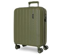 MOVOM Wood, valigia da cabina, bagaglio a mano, interno con due scomparti, realizzata in materiale ABS resistente e leggero, 4 ruote girevoli, lucchetto a combinazione laterale, di Joumma Bags