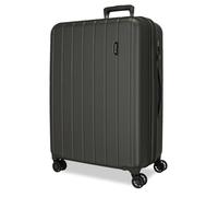 MOVOM Wood Valigia Grande Grigio 52x75x33 cms Rigida ABS Chiusura TSA 109L 4,9Kgs 4 doppie ruote Espandibile