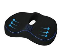 Movstriker Cuscino a ciambella per emorroidi, con foro centrale scientifico e taglio a forma di U, cuscino antiscivolo in memory foam per coccige, sollievo dal dolore per pavimento pelvico, piaghe da