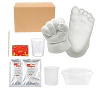 Movstriker Kit per lancio a mano 3D per adulti e bambini, non tossico e sicuro sulla pelle, kit per calco mani e piedi con alginato, polvere da colata, secchio per miscelazione e vernici