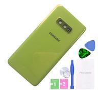 MovTEK Coperchio della Batteria Vetro Posteriore per Samsung Galaxy S10e G970F Originale Copribatteria con Vetro Fotocamera (Giallo Canarino)