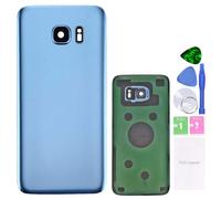 MovTEK Coperchio della Batteria Vetro Posteriore per Samsung Galaxy S7 Edge G935F Originale Copribatteria con Vetro Fotocamera Blu