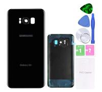 MovTEK Coperchio della Batteria Vetro Posteriore per Samsung Galaxy S8 Plus S8+ G955F Originale Copribatteria con Vetro Fotocamera (Nero Mezzanotte)