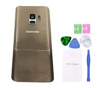 MovTEK Coperchio della Batteria Vetro Posteriore per Samsung Galaxy S9 G960F Originale Copribatteria con Vetro Fotocamera (Oro)