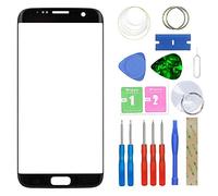 MovTEK Kit di Ricambio per Vetro Anteriore Schermo Tattile per Samsung Galaxy S7 Edge G935F Sostituzione Vetro Frontale Nero