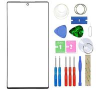 MovTEK Schermo Frontale Vetro Anteriore di Ricambio Originale per Samsung Galaxy Note 10 4G/5G N970F Sostituzione Kit per Vetro Tattile con Strumento di separazione e Adesivo 3M Nero