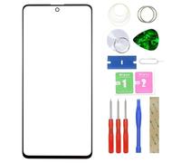 MovTEK Schermo in Vetro Anteriore di Ricambio +Oca Compatibile con Samsung Galaxy A72 4G A725F /5G A726B con Kit Attrezzi (No Tattile e Display LCD) -6.7"