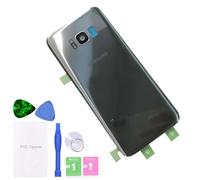 MovTEK Vetro Posteriore Copribatteria Originale Compatibile con Samsung Galaxy S8 Plus S8+ G955F Coperchio Batteria con Vetro Fotocamera (Argento Artico)