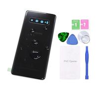 MovTEK Vetro Posteriore Copribatteria Originale per Samsung Galaxy S10 G973F Coperchio Batteria con Vetro Fotocamera (Nero Prisma)